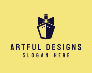 Bow Tie Ship Cruise logo design