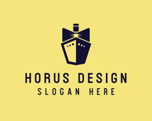 Bow Tie Ship Cruise logo design