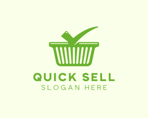 Sell - Check Shopping Basket logo design