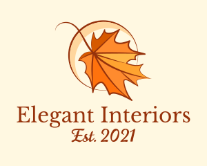 Elegant Dry Leaf  logo design