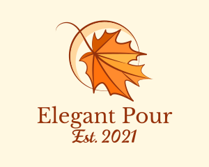 Elegant Dry Leaf  logo design