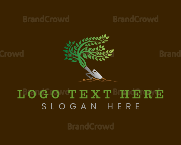 Gardening Plant Trowel Logo