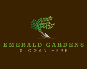 Gardening Plant Trowel logo design