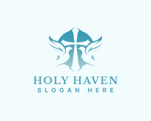 Holy Cross Dove logo design