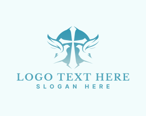 Faith - Holy Cross Dove logo design