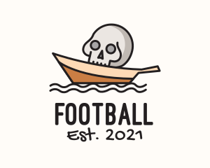 Boat - Dead Seafarer Skull logo design