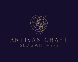 Artisanal Flower Moon  logo design