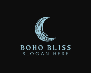 Holistic Boho Moon  logo design