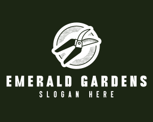 Rustic Gardening Pruners logo design