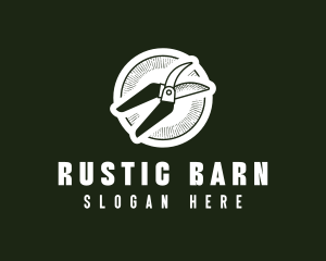 Rustic Gardening Pruners logo design