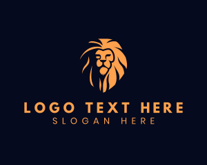 Zoom - Lion Head Shadow logo design