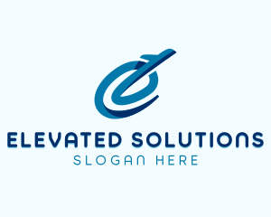 Airplane Logistics Letter E logo design