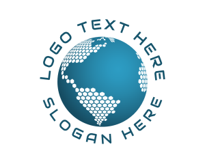 3d - Digital Tech Sphere logo design
