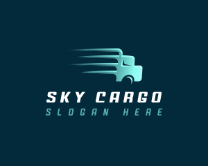 Delivery Courier Truck logo design