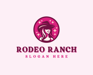 Sparkle Cowgirl Hat logo design