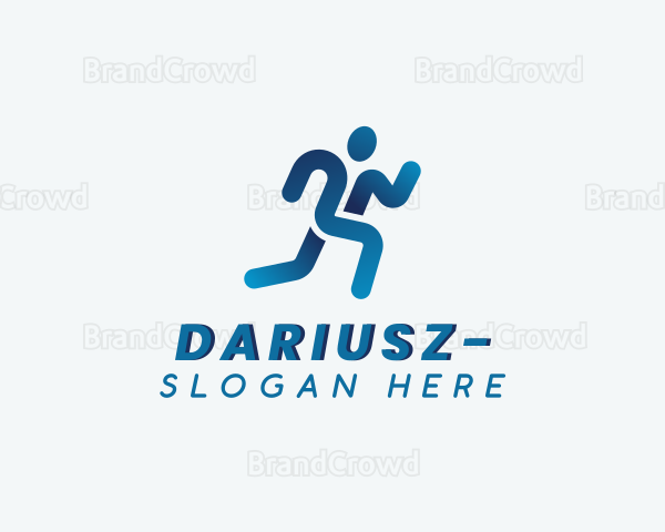 Running Marathon Athlete Logo