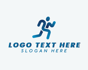 Training - Running Marathon Athlete logo design