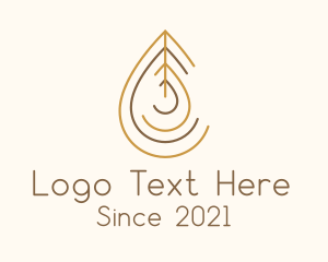 Massage - Autumn Leaf Oil logo design