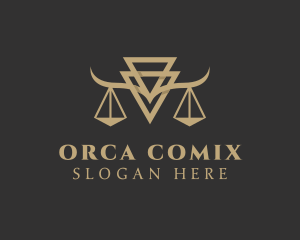 Prosecutor - Golden Scale Law Firm logo design