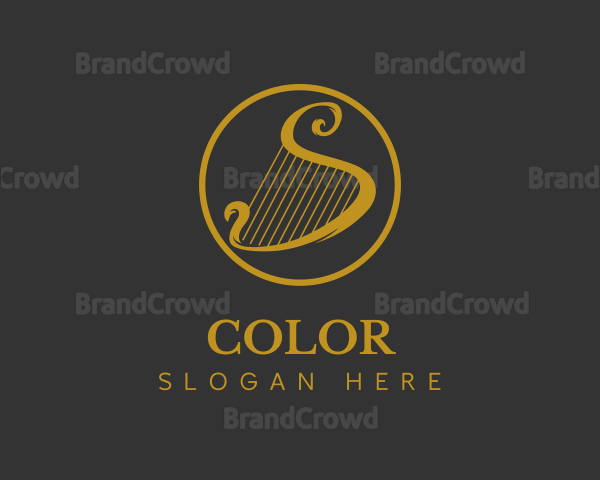 Gold Harp String Logo