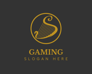 Gold Harp String Logo