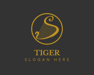 Concert - Gold Harp String logo design