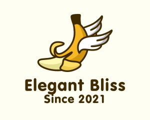 Grocery - Banana Peel Wings logo design
