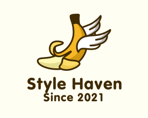 Supermarket - Banana Peel Wings logo design