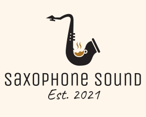 Music Saxophone Cafe logo design