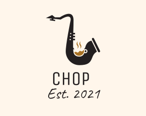 Espresso - Music Saxophone Cafe logo design
