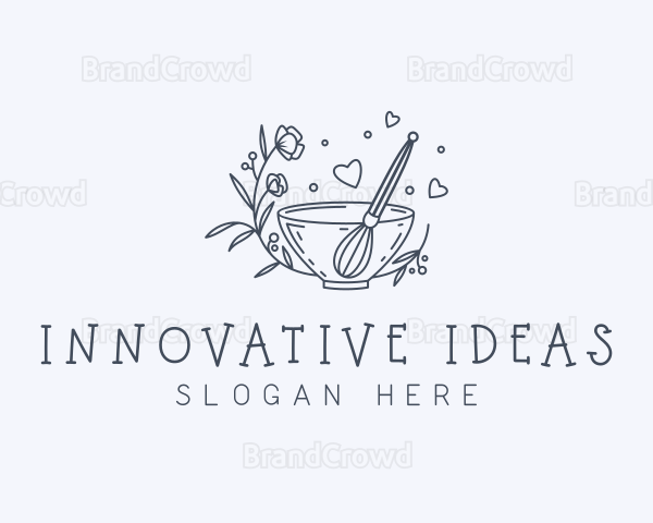 Floral Whisk Baker Logo