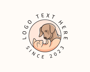 Badge - Pet Kitten Dog Animal logo design