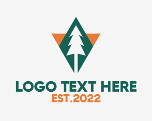 Explore - Mountaineering Nature Forest logo design