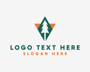 Log - Mountaineering Nature Forest logo design