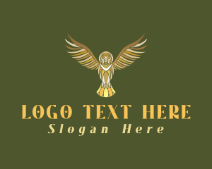Elegant Luxury Owl logo design