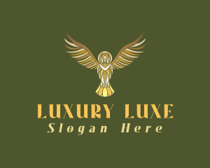 Elegant Luxury Owl logo design