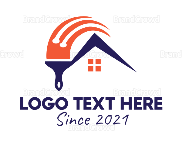 Home Painter Brush Logo