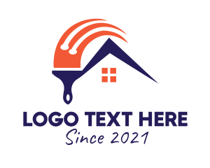 Residence - Home Painter Brush logo design