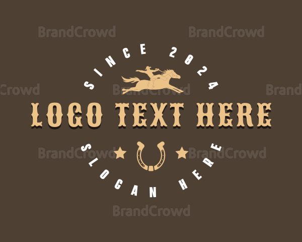 Cowboy Horse Ranch Logo