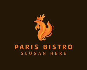 Chicken Flame Grill logo design