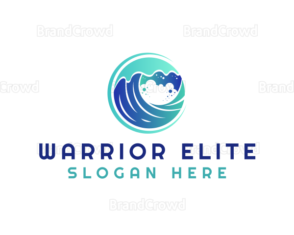Wave Beach Surf Logo