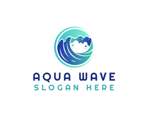 Wave Beach Surf logo design