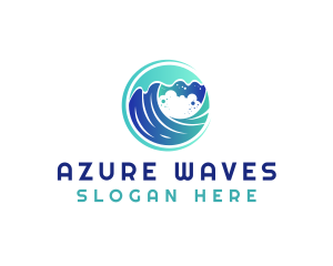 Wave Beach Surf logo design