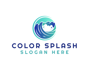 Wave Beach Surf logo design