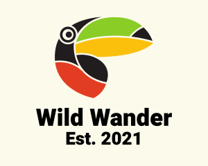 Wild Colorful Toucan  logo design