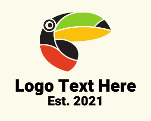 Toucan - Wild Colorful Toucan logo design