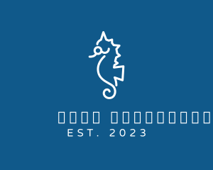Ocean - Marine Seahorse Animal logo design
