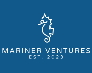 Marine Seahorse Animal logo design