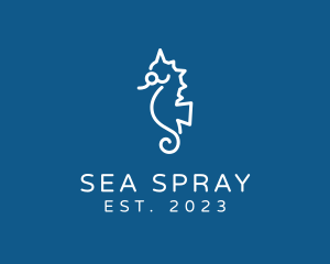 Marine Seahorse Animal logo design