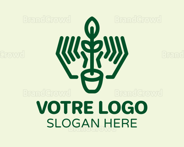Seedling Plant Pot Logo